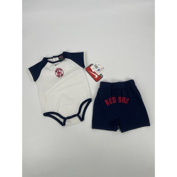VTG Nike Boston Red Sox 2 Piece Shorts Outfit Y2K Embroidered NWT MLB Deadstock - Picture 2 of 12